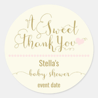 BABY SHOWER STICKER | sweet thank you