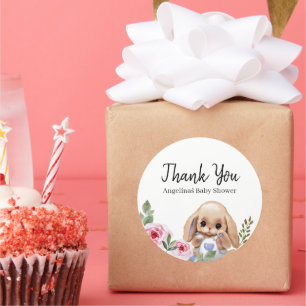 Baby shower sticker with cute design.