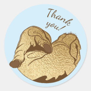 Baby Shower Stickers Baby and Mummy Elephant Blue