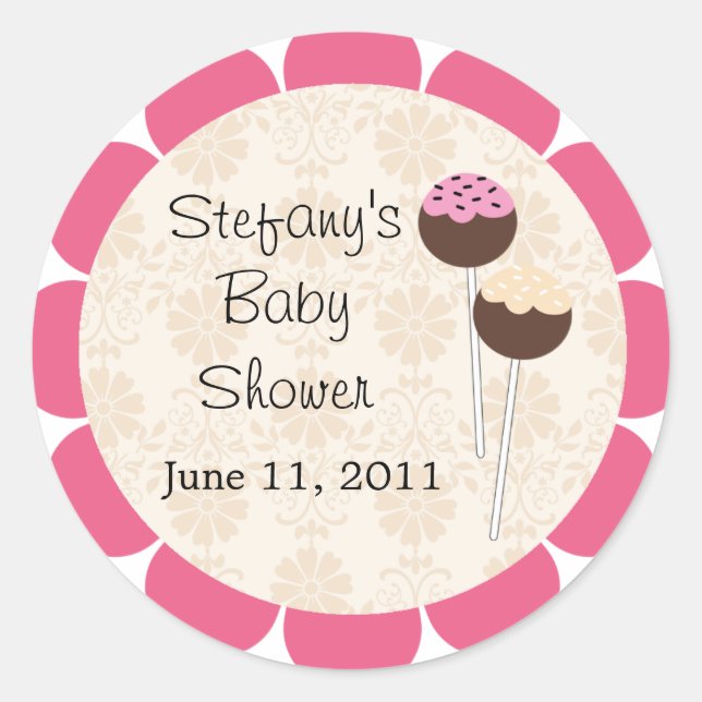Baby Shower Stickers Cake Pops (Front)
