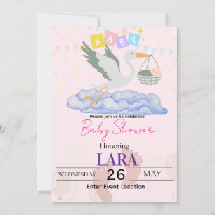 Baby Shower Stork Card