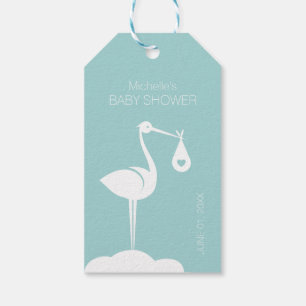 Baby Shower Stork Delivery (Boy) Gift Tags