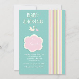 Baby Shower Stripes Invitation