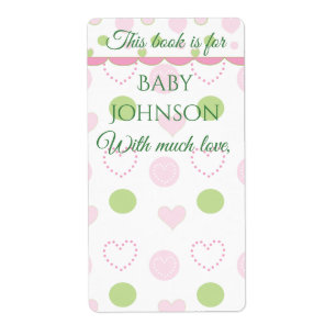 Baby Shower "Sugar & Spice" Bookplate Sheet of 8