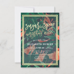 Baby Shower Sugar & Spice & Everything Nice Flower Invitation