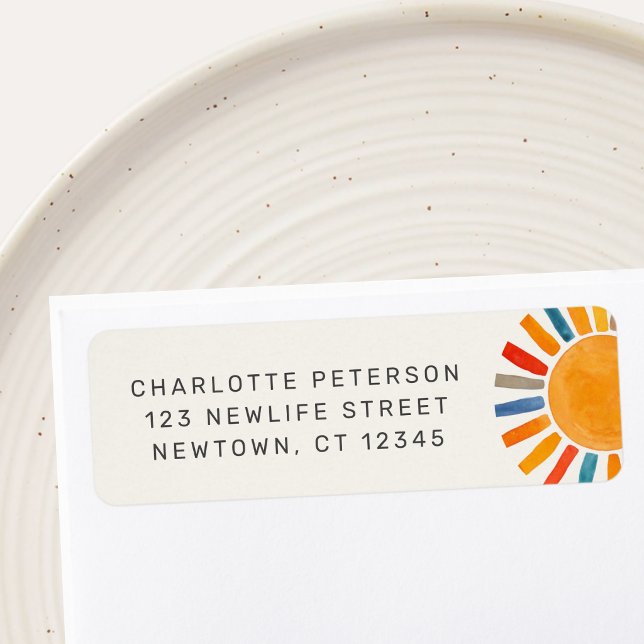 Baby Shower Sun Return Address (Creator Uploaded)
