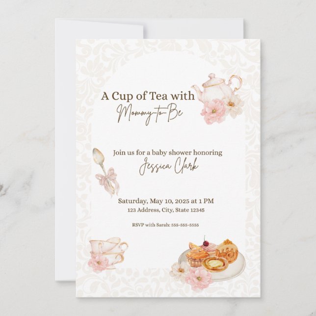 Baby Shower Tea Invitation (Front)