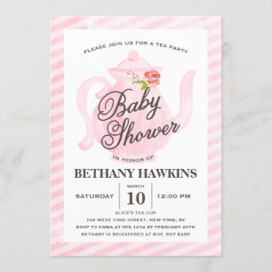 Baby Shower Tea Party   Baby Shower Invitation