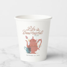 Baby Shower Tea Party Cute Minimalist Boho Neutral