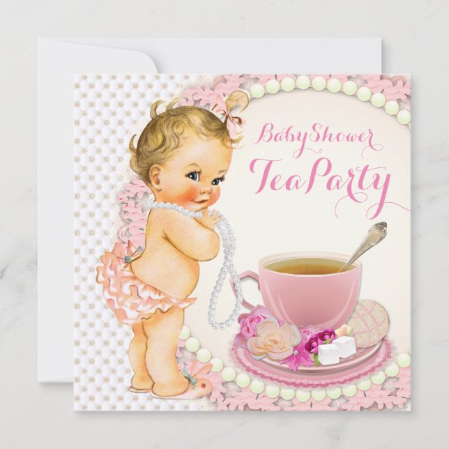 Baby Shower Tea Party Invitation (Front)