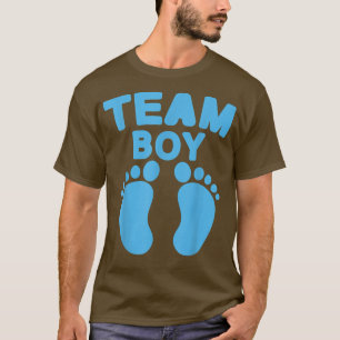Baby Shower Team Boy Baby Party Footprints Gender  T-Shirt