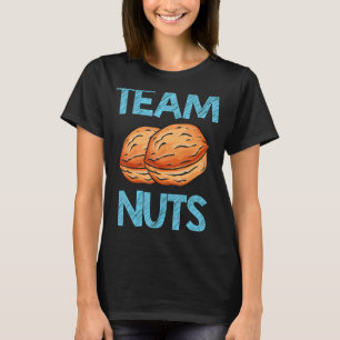 Baby Shower Team Nuts Team Blue Boy Gender Reveal T-Shirt