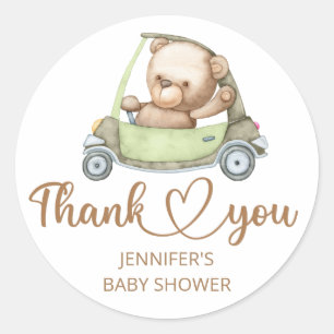 Baby Shower Teddy Bear Baby Bear Classic Round Sticker