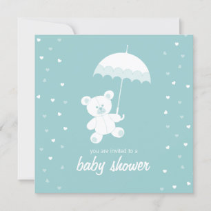 Baby Shower Teddy Bear Blue / Any Colour invitatio Invitation