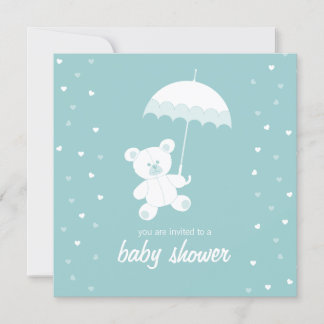 Baby Shower Teddy Bear Blue / Any Colour invitatio Invitation