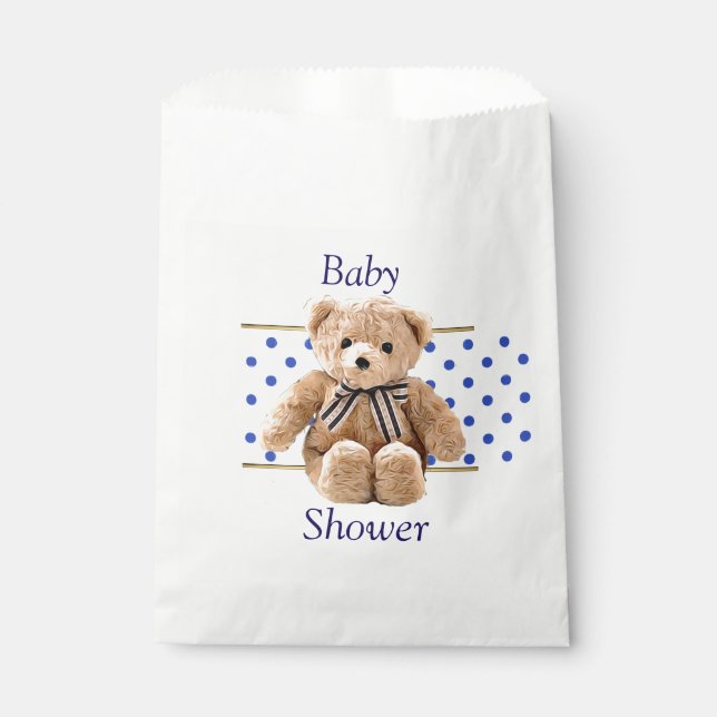 Baby Shower Teddy Bear Candy Favour Bags (Front)