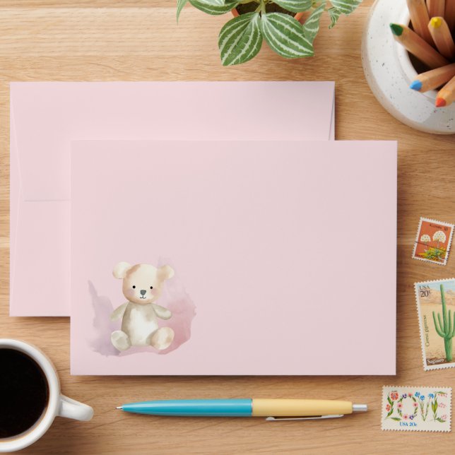Baby Shower teddy bear Envelope (Desk)