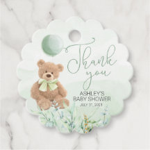 Baby Shower Teddy Bear Favour Tags