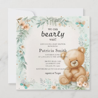 Baby Shower Teddy Bear Invitation