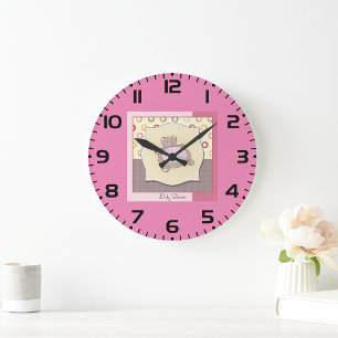 Baby Shower Teddy Bear Large Clock