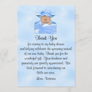 Baby Shower Thank You Baby Boy Invitation