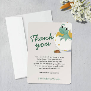 Baby Shower Thank You Baby Dinosaur Hatchling Card