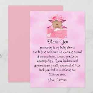 Baby Shower Thank You Baby Girl Invitation