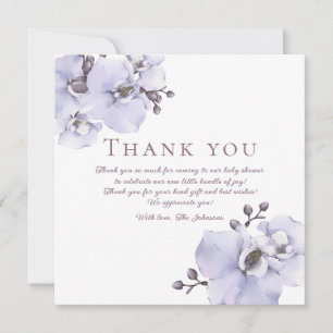 Baby Shower Thank You Card - Floral Appreciation