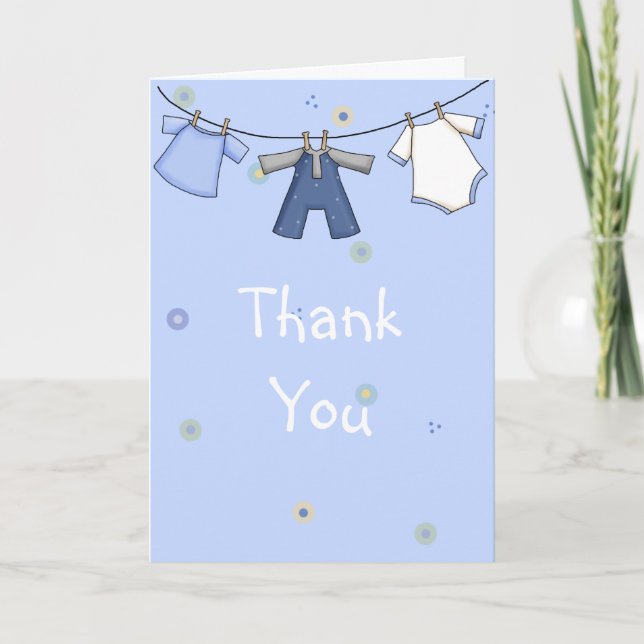 Baby Shower Thank you Card for Boy (Front)