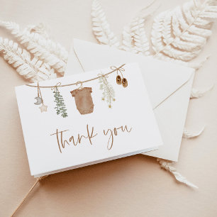 Baby Shower Thank You Card, Gender Neutral Baby