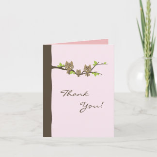 Baby Shower Thank You Card (Girl)