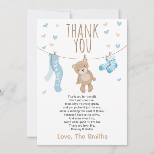 Baby Shower Thank You Notes Sample Thank You Notes