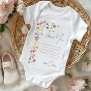 Baby Shower Thank You Card   Wildflower