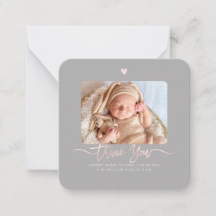 Baby Shower Thank You DIY Colour Script Note Card