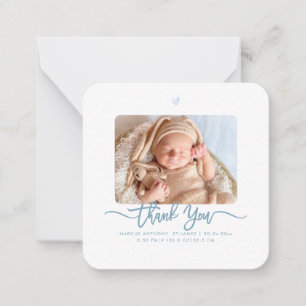 Baby Shower Thank You DIY Colour Script Note Card