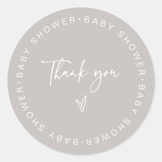 Baby Shower Thank you Favour Label Sticker F201 (Front)