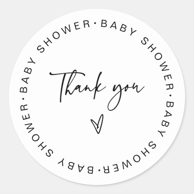 Baby Shower Thank you Favour Label Sticker F201 (Front)