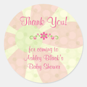 Baby Shower Thank You Favour Tag Stickers