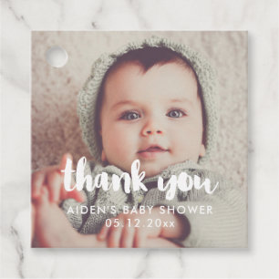 Baby shower thank you favour tags