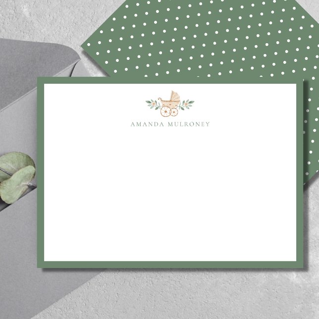 Baby Shower Thank You Flat  Card (Creator Uploaded)