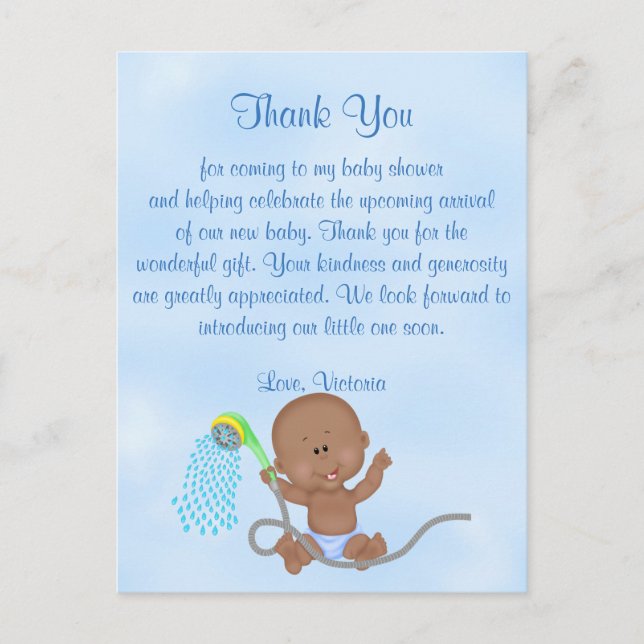 Baby Shower Thank You It's a Boy  Baby Boy Postcard (Front)