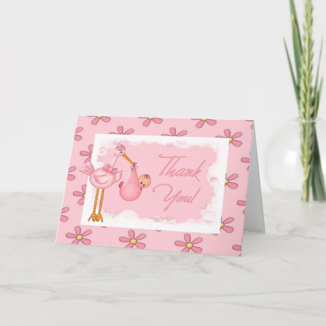 Baby Shower Thank You Note Card (Front)