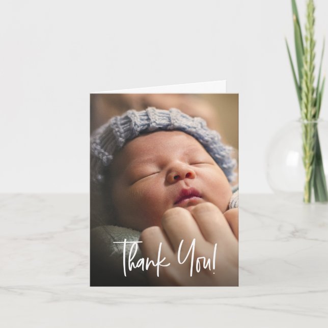 Baby shower Thank You Photo Birth Announcement (Front)