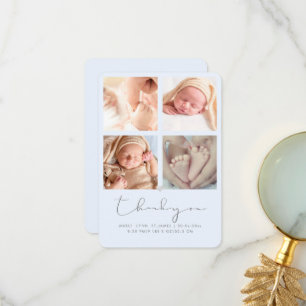 Baby Shower Thank You Photos Announcement DIY Blue