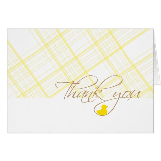 Baby Shower Thank You - Rubber Ducky Card