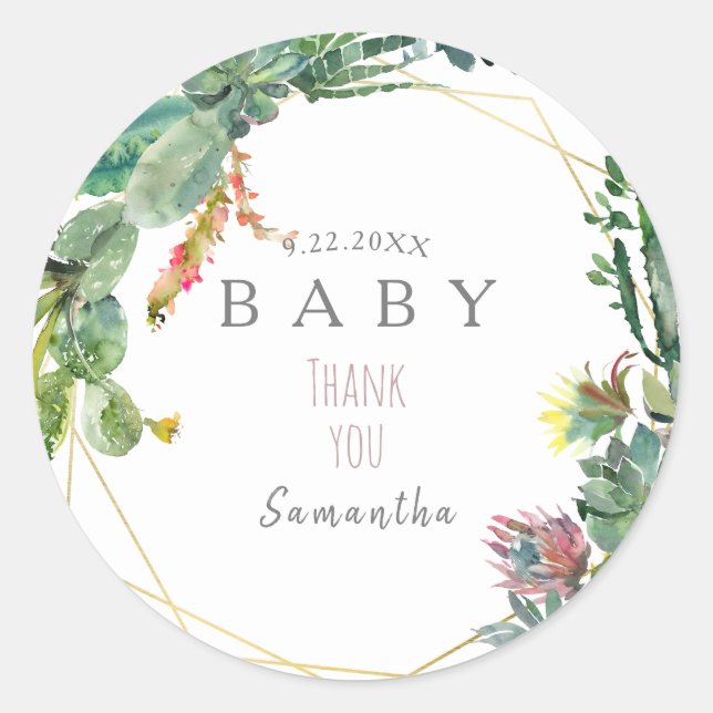 Baby Shower Thank You Sticker (Front)
