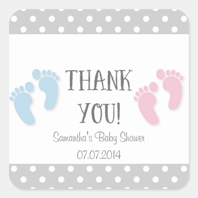 Baby Shower Thank You Stickers (Front)