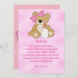 Baby Shower Thank You Teddy Bear Invitation