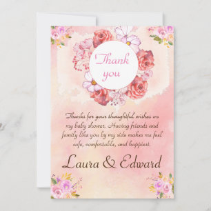 Baby shower thankyou card