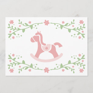 Baby Shower Themed Table Card / Rocking Horse